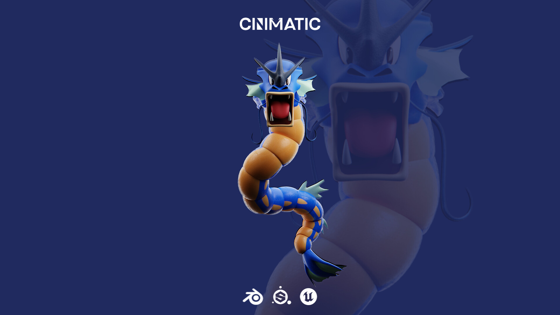 Gyrados - Pokemon 3D Character